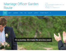 Tablet Screenshot of marriageofficergardenroute.co.za